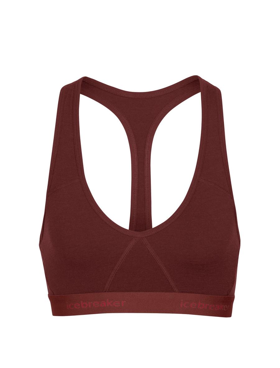 Soutien Gorge Icebreaker Merino Sprite Racerback Femme Rouge | FR 1813HAPK